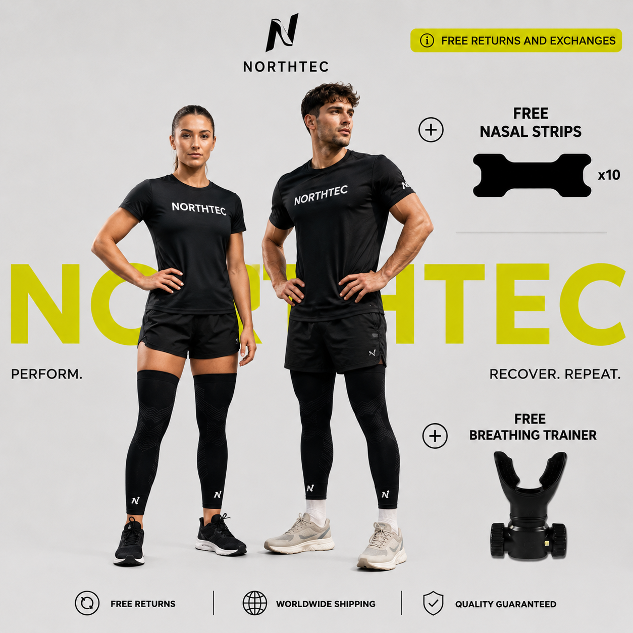 KniTec V2 - Compression Sleeves for Knees & Legs
